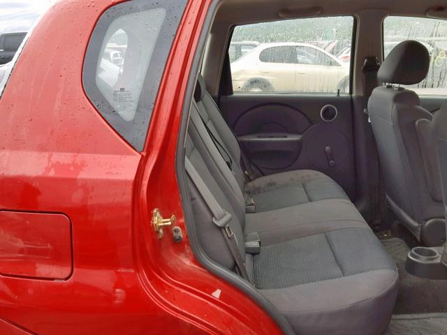 KL1TD65667B733547 - 2007 CHEVROLET AVEO BASE Бордовый фото 6