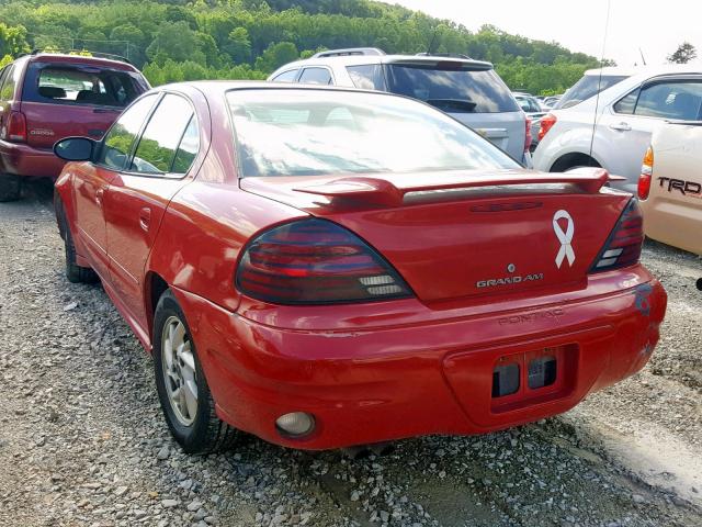 1G2NF52E53C100712 - 2003 PONTIAC GRAND AM S RED photo 3