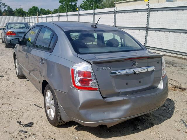 3N1AB6AP6BL732347 - 2011 NISSAN SENTRA 2.0 GRAY photo 3