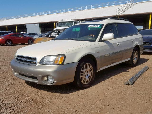 4S3BH896117647314 - 2001 SUBARU LEGACY OUT CREAM photo 2