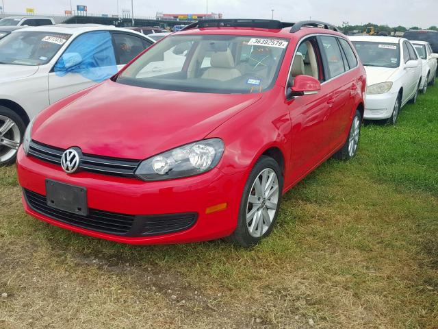 3VWML7AJXEM614600 - 2014 VOLKSWAGEN JETTA TDI RED photo 2