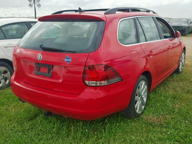 3VWML7AJXEM614600 - 2014 VOLKSWAGEN JETTA TDI RED photo 4