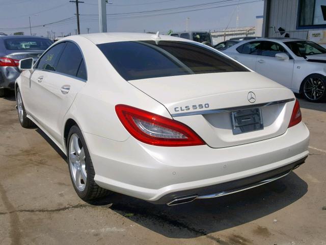 WDDLJ7DB6EA125767 - 2014 MERCEDES-BENZ CLS 550 WHITE photo 3