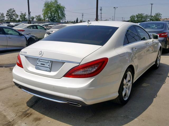 WDDLJ7DB6EA125767 - 2014 MERCEDES-BENZ CLS 550 WHITE photo 4