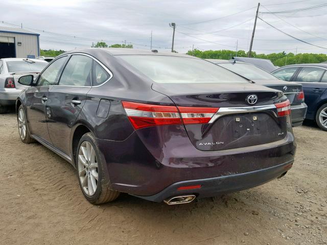 4T1BK1EB4DU020619 - 2013 TOYOTA AVALON BAS PURPLE photo 3