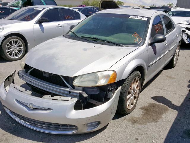 1C3EL46U41N511119 - 2001 CHRYSLER SEBRING LX SILVER photo 2