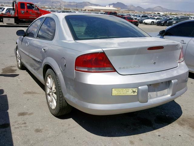 1C3EL46U41N511119 - 2001 CHRYSLER SEBRING LX SILVER photo 3