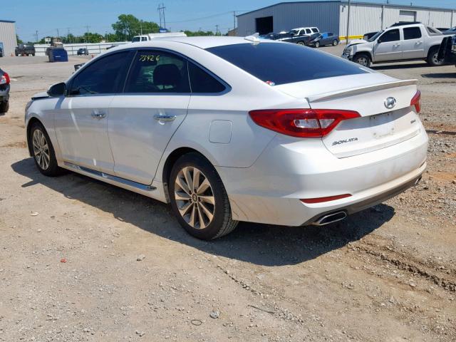 5NPE34AF7FH043141 - 2015 HYUNDAI SONATA SPO WHITE photo 3