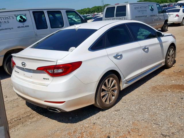 5NPE34AF7FH043141 - 2015 HYUNDAI SONATA SPO WHITE photo 4