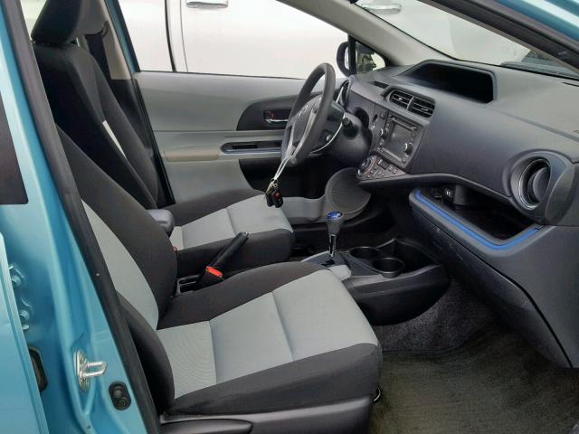 JTDKDTB36D1048379 - 2013 TOYOTA PRIUS C TEAL photo 5