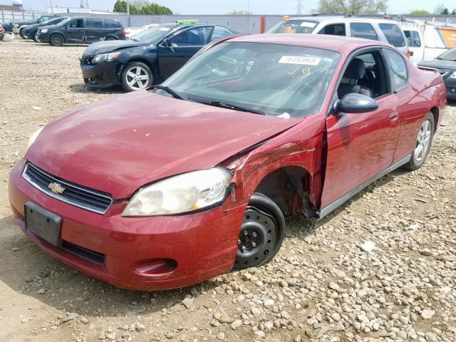 2G1WJ15K569168439 - 2006 CHEVROLET MONTE CARL BURGUNDY photo 2