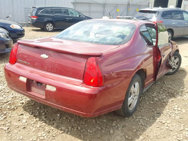 2G1WJ15K569168439 - 2006 CHEVROLET MONTE CARL BURGUNDY photo 4