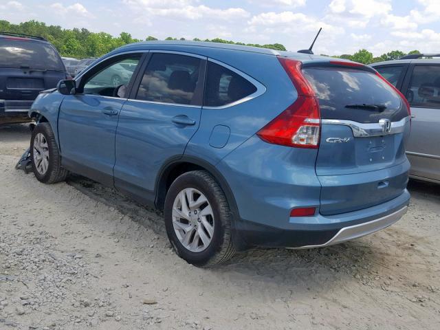 2HKRM3H77FH557594 - 2015 HONDA CR-V EXL BLUE photo 3