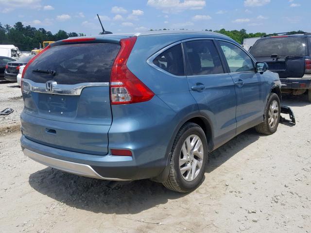 2HKRM3H77FH557594 - 2015 HONDA CR-V EXL BLUE photo 4