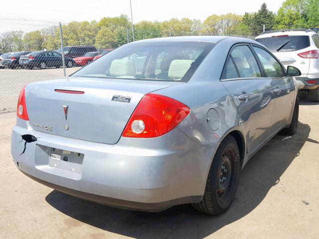 1G2ZF57B484272294 - 2008 PONTIAC G6 VALUE L BLUE photo 4