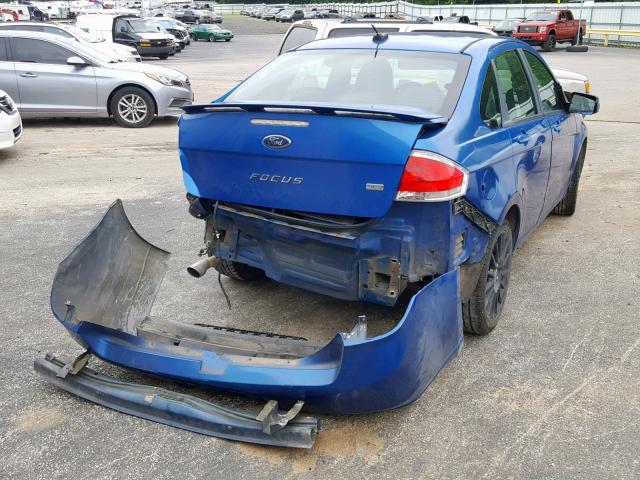 1FAHP3GN9AW197157 - 2010 FORD FOCUS SES BLUE photo 4