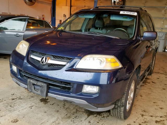 2HNYD18864H518956 - 2004 ACURA MDX TOURIN BLUE photo 2