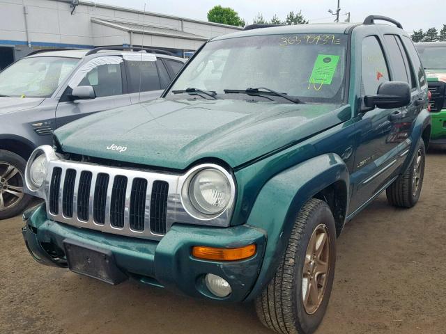 1J4GL58K93W696040 - 2003 JEEP LIBERTY LI GREEN photo 2