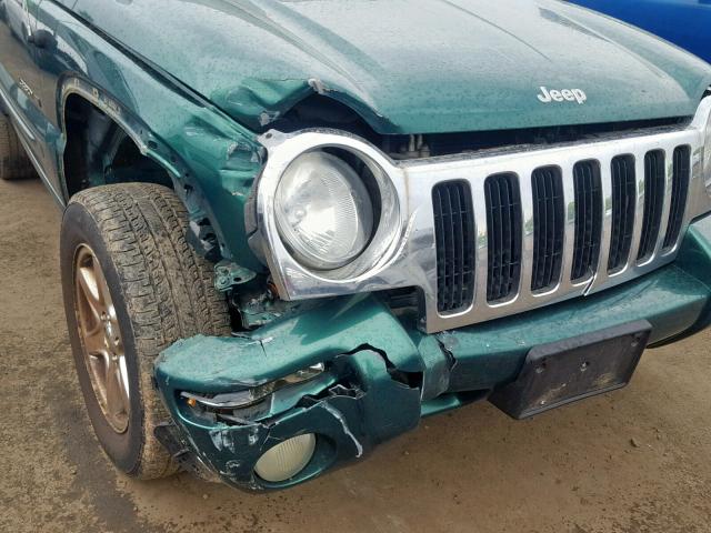 1J4GL58K93W696040 - 2003 JEEP LIBERTY LI GREEN photo 9