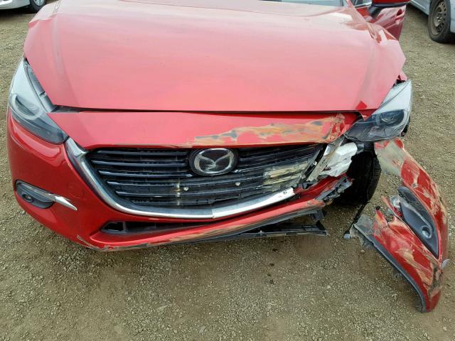 JM1BN1M32H1123051 - 2017 MAZDA 3 GRAND TO RED photo 7