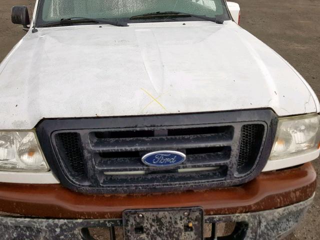 1FTYR10D75PA32606 - 2005 FORD RANGER WHITE photo 7