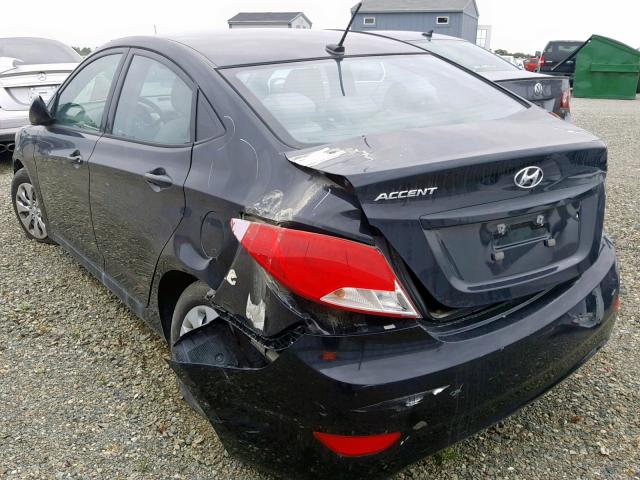 KMHCT4AE0GU095793 - 2016 HYUNDAI ACCENT SE BLACK photo 3