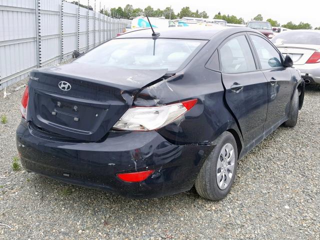 KMHCT4AE0GU095793 - 2016 HYUNDAI ACCENT SE BLACK photo 4