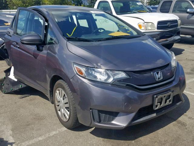 3HGGK5G52FM772868 - 2015 HONDA FIT LX GRAY photo 1