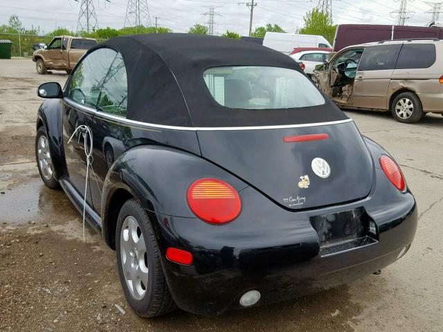 3VWCK21Y63M305878 - 2003 VOLKSWAGEN NEW BEETLE შავი ფოტო 3