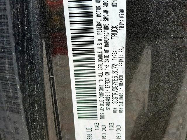 3C6TRVDG7FE518170 - 2015 RAM PROMASTER GRAY photo 10