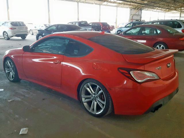 KMHHT6KD5AU023339 - 2010 HYUNDAI GENESIS CO RED photo 3