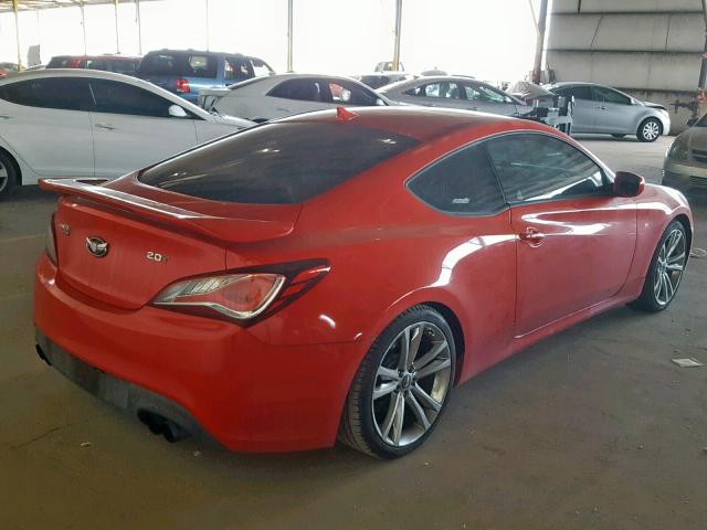 KMHHT6KD5AU023339 - 2010 HYUNDAI GENESIS CO RED photo 4