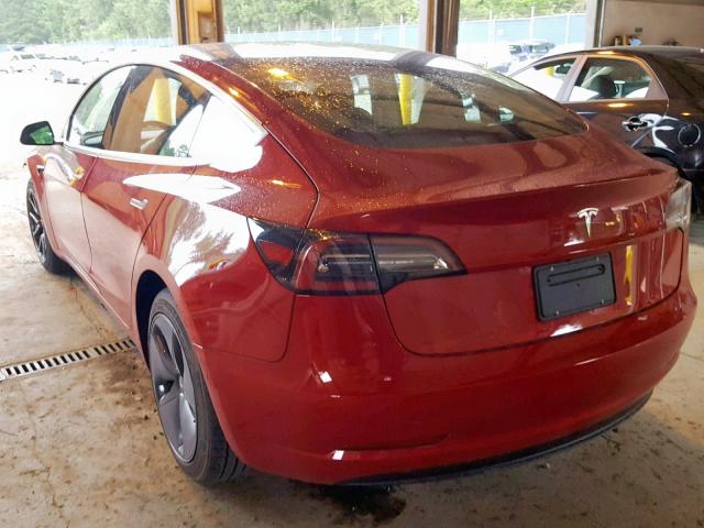 5YJ3E1EA3KF313800 - 2019 TESLA MODEL 3 RED photo 3