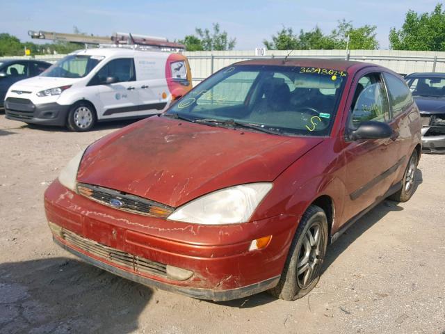 3FAFP3135YR174616 - 2000 FORD FOCUS ZX3 ORANGE photo 2