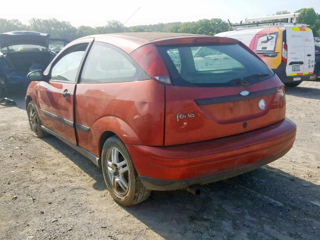 3FAFP3135YR174616 - 2000 FORD FOCUS ZX3 ORANGE photo 3