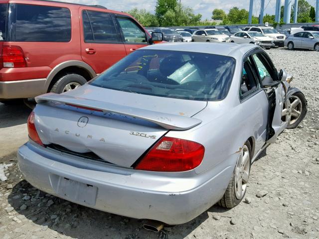 19UYA42661A020615 - 2001 ACURA 3.2CL TYPE SILVER photo 4