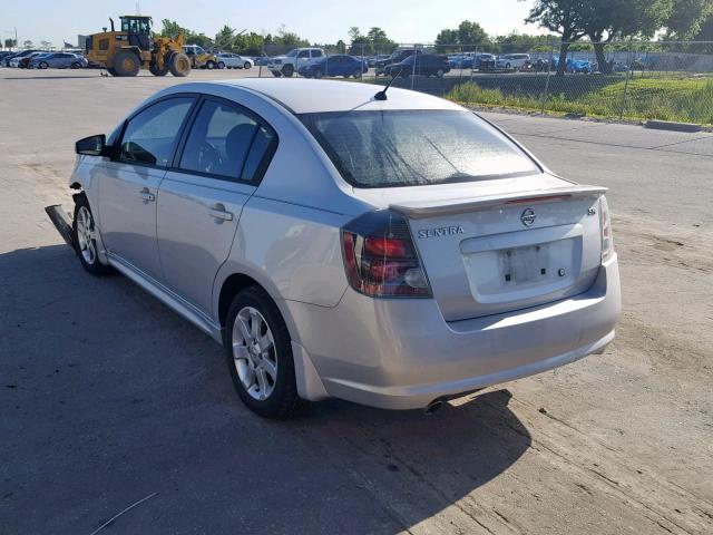 3N1AB6AP8BL638647 - 2011 NISSAN SENTRA 2.0 SILVER photo 3