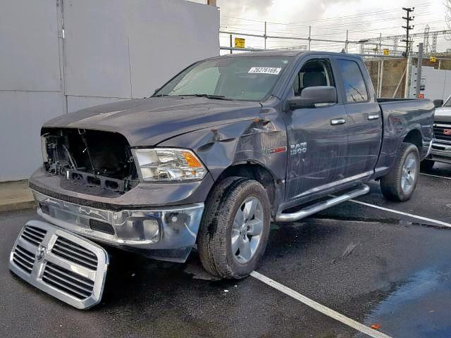 1C6RR6GMXGS221670 - 2016 RAM 1500 SLT GRAY photo 2