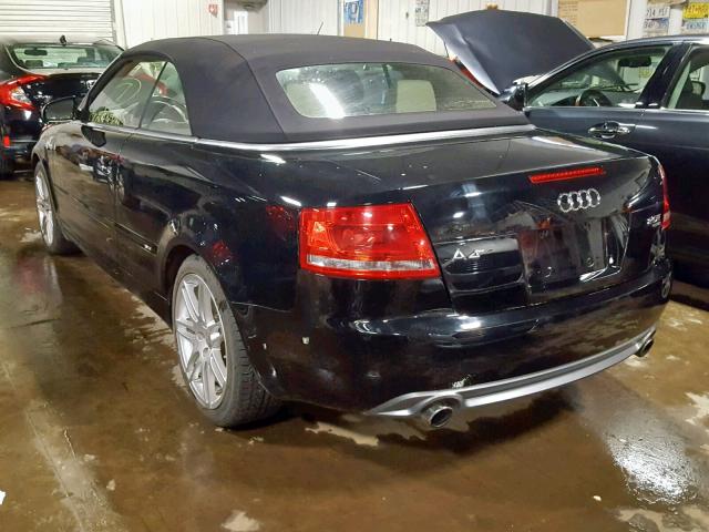 WAUDF48H59K010202 - 2009 AUDI A4 2.0T CA BLACK photo 3