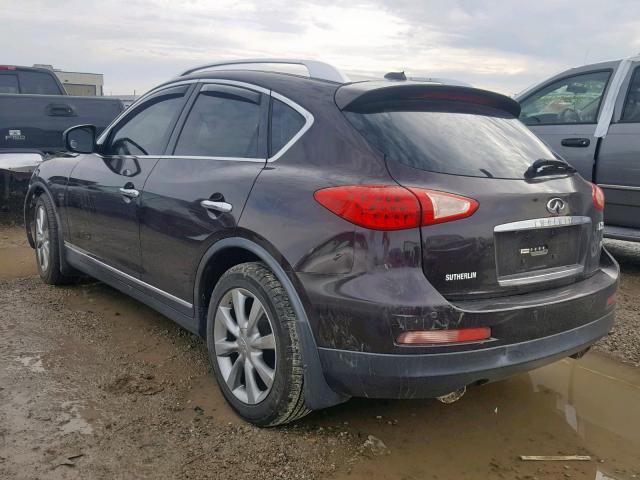 JNKAJ09E78M301383 - 2008 INFINITI EX35 BASE BLACK photo 3