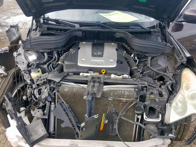 JNKAJ09E78M301383 - 2008 INFINITI EX35 BASE BLACK photo 7