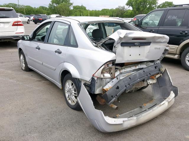 1FAFP34N87W128352 - 2007 FORD FOCUS ZX4 SILVER photo 3