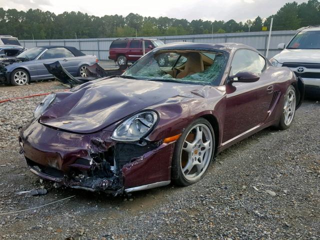 WP0AB29876U784049 - 2006 PORSCHE CAYMAN S RED photo 2