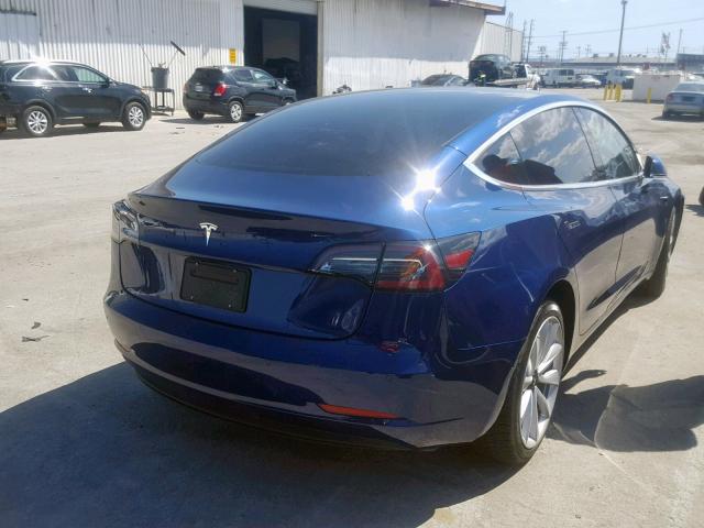 5YJ3E1EAXKF331937 - 2019 TESLA MODEL 3 BLUE photo 4