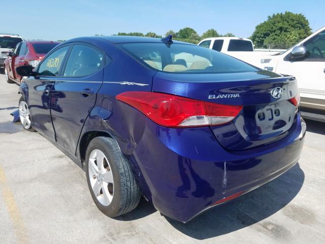 5NPDH4AE9DH210844 - 2013 HYUNDAI ELANTRA GLS  photo 3