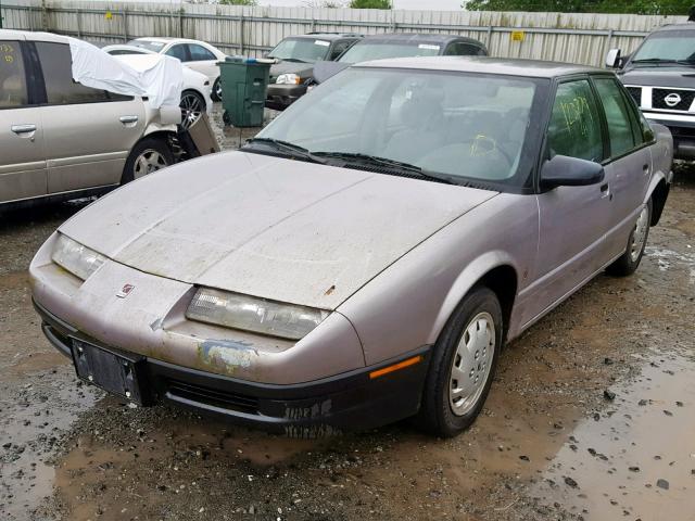 1G8ZH5280SZ324719 - 1995 SATURN SL1 GRAY photo 2