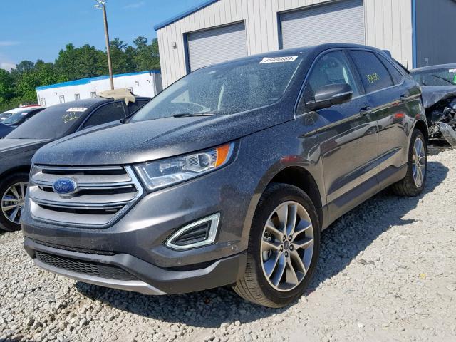 2FMPK3K85JBC30206 - 2018 FORD EDGE TITAN SILVER photo 2