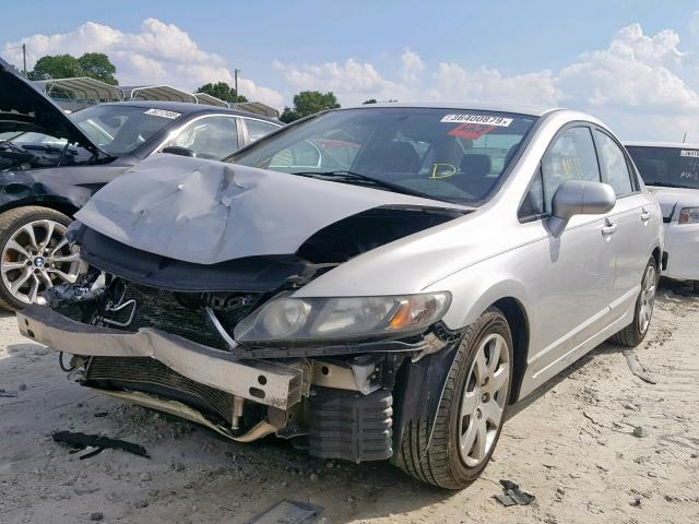 2HGFA1F53AH330794 - 2010 HONDA CIVIC LX SILVER photo 2