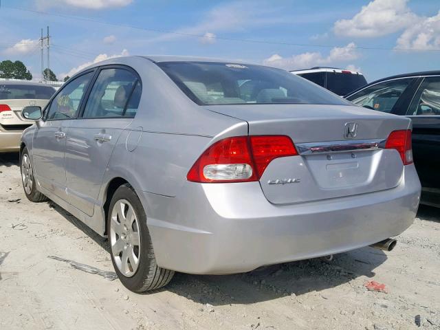 2HGFA1F53AH330794 - 2010 HONDA CIVIC LX SILVER photo 3