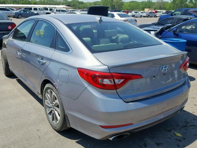 5NPE34AF2FH206892 - 2015 HYUNDAI SONATA SPO SILVER photo 3